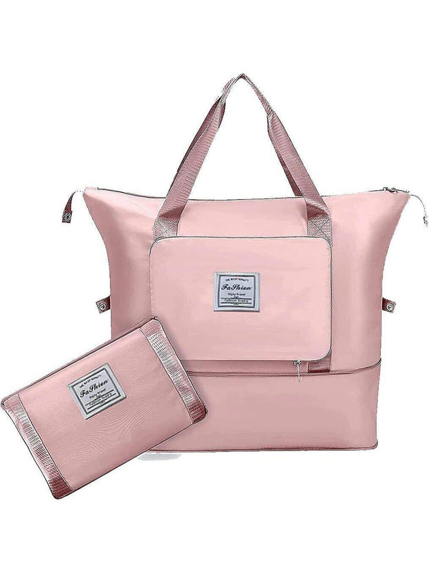Ankit International (Expandable) Peach Large Capacity Duffle Bag, Expandable Folding Travel Bag for Women Duffel Without Wheels