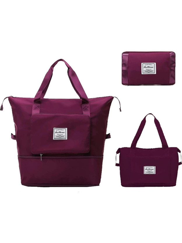Ankit International (Expandable) Maroon Large Capacity Duffle Bag, Expandable Folding Travel Bag for Women Duffel Without Wheels
