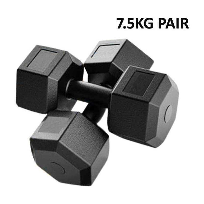 L'AVENIR Fitness 7.5kg * 2pc PVC Dumbbell Set - Best Heavy for Home Exercise Fixed Weight Dumbbell(15 kg)