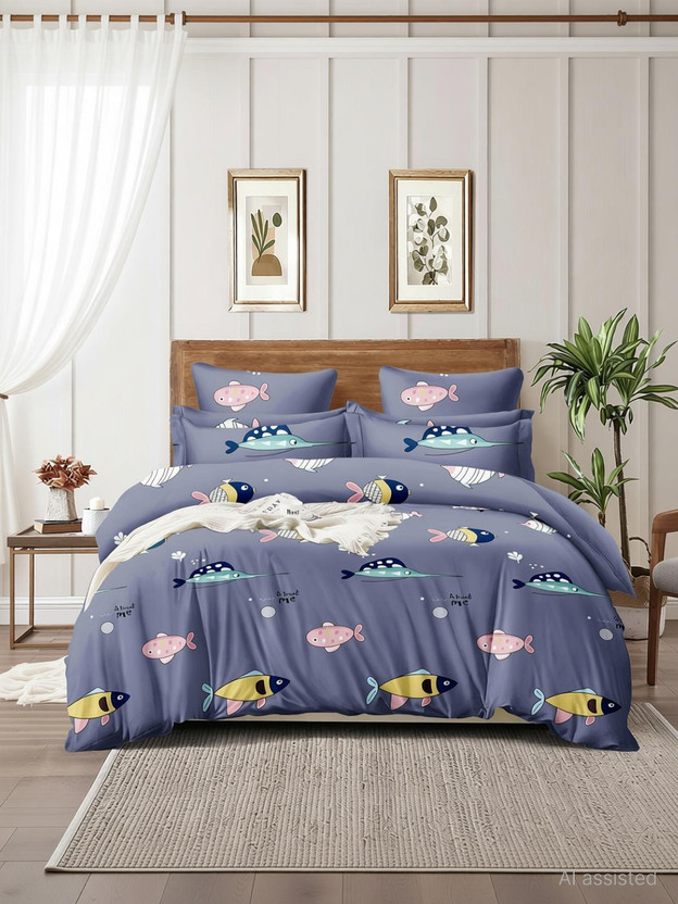 YUTERA Double Cotton Duvet Cover(Multicolor)