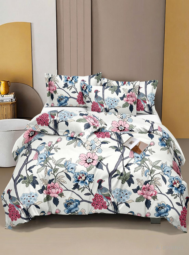 YUTERA Double Cotton Duvet Cover(Multicolor)