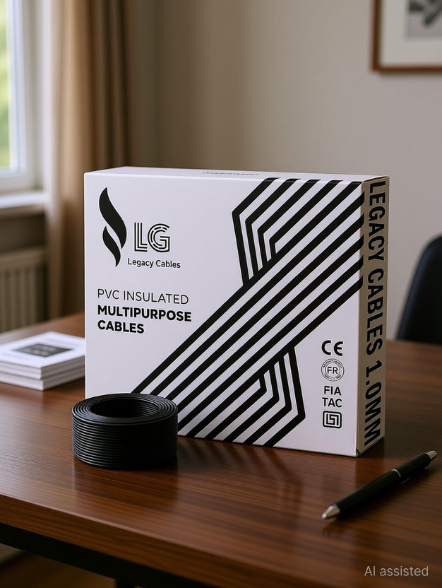 Legacy Cables FR PVC Insulated CCA Copper Wire, Single Core Multi-Strand House Wiring Cable 1 sq/mm Black 90 m Wire(Black)