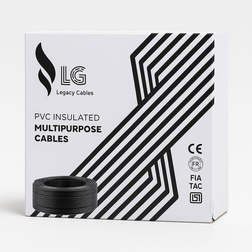 Legacy Cables PVC Insulated CCA Copper Wire, Single Core Multi-Strand Industrial Wiring Cable 0.75 sq/mm Black 10 m Wire(Black)