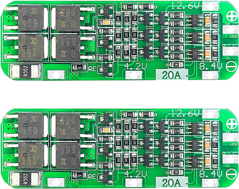 Universal Hub 3S 20AMP CELL BMS 18650 Lithium Battery Protection Board (3S, 20A, 12.6V) 2Pcs Electronic Components Electronic Hobby Kit