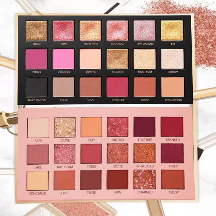 MINARA Nude Eye Shadow Palette and Rose Gold (18+18 colors) 200 g(Multicolor)
