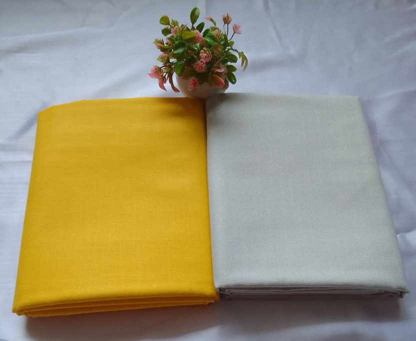 TITHIGARMENT Cotton Blend Dyed Kurta Fabric