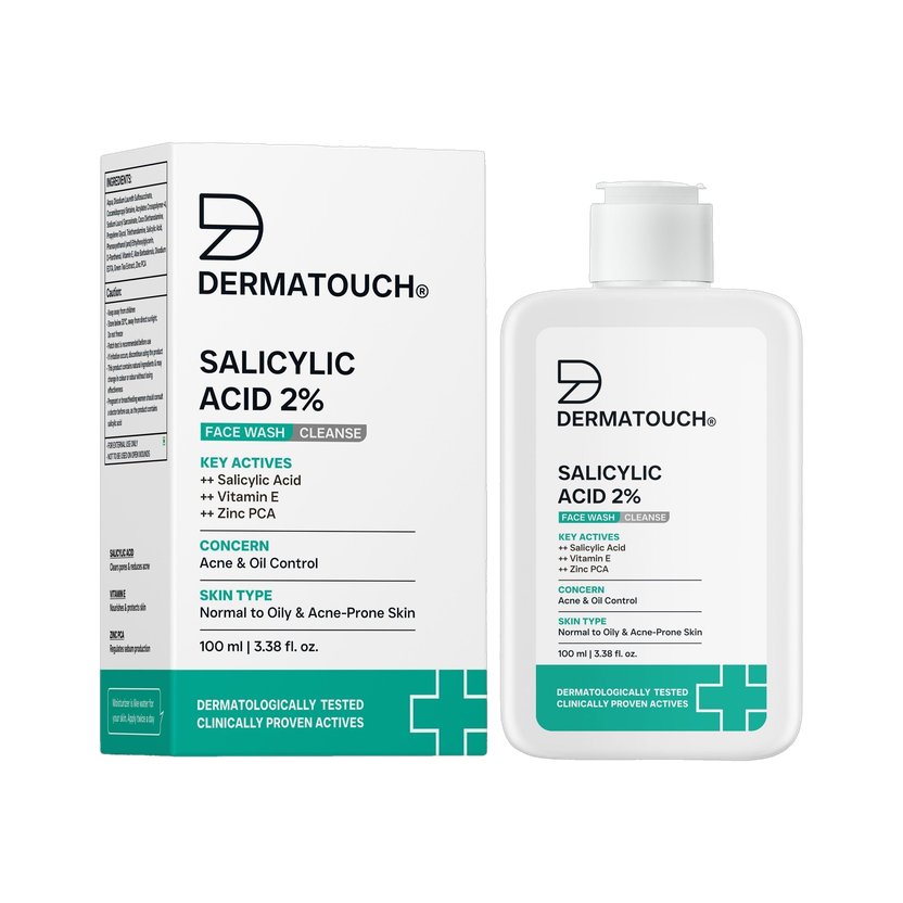 Dermatouch Salicylic Acid 2%  | For Acne & Oil Control |Suitable to All Skin Types Face Wash(100 ml)
