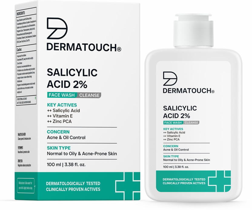 Dermatouch Salicylic Acid 2%  | For Acne & Oil Control |Suitable to All Skin Types Face Wash(100 ml)
