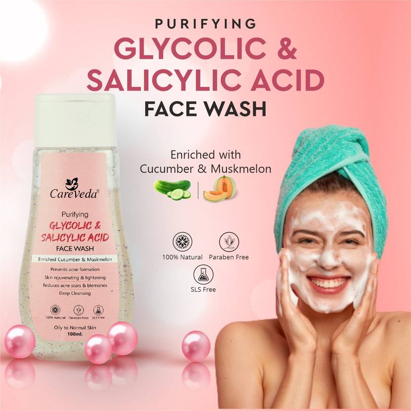 Globus CareVeda Pimple Clear Glycolic Acid & Salicylic acid Facewash