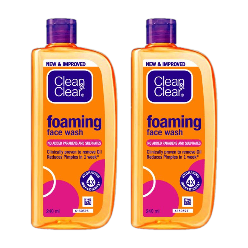 Clean & Clear Foaming 480ml| Clinically proven| Pimple & Acne removal Face Wash(480 ml)