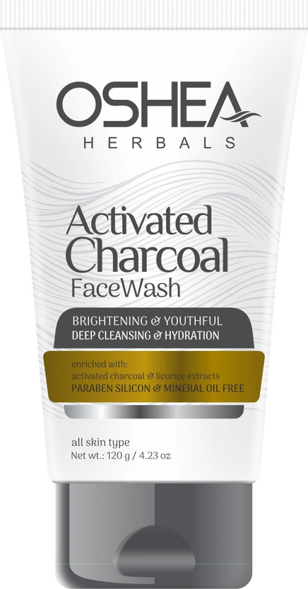 Oshea Herbals Activated Charcoal Facewash Cleanser with Liquorice Extracts Face Wash(120 g)