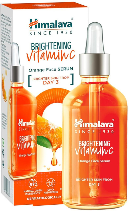 HIMALAYA Brightening Vitamin C Orange Face Serum | 10X Niacinamide, 5X Vitamin C(15 ml)