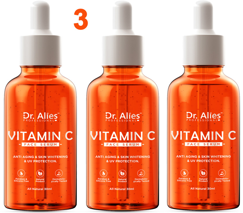 Dr. Alies Professional Vitamin C Face Serum - Skin Brightening, Anti-Aging Face Serum (pack 3)(90 ml)