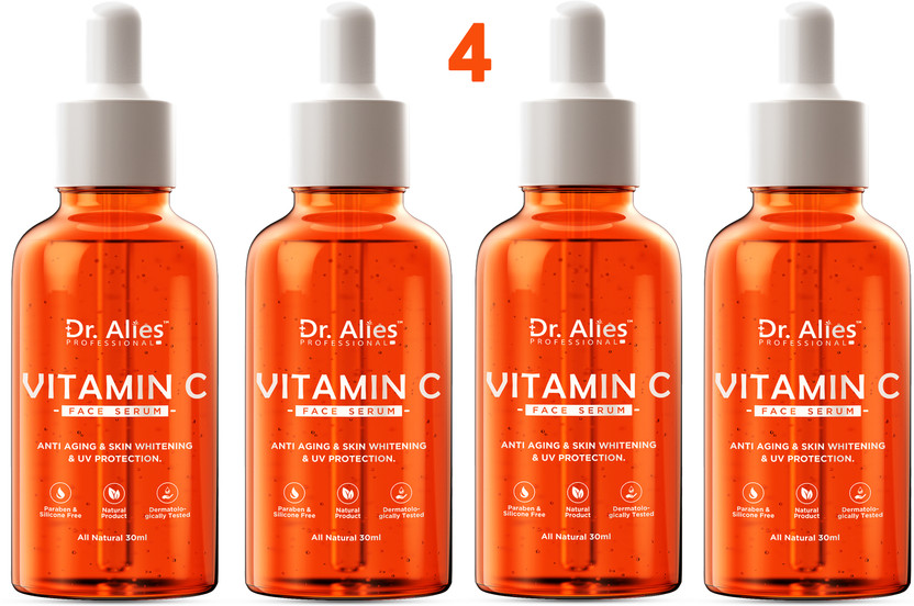 Dr. Alies Professional Vitamin C Face Serum - Skin Brightening, Anti-Aging face Serum (pack 4)(120 ml)