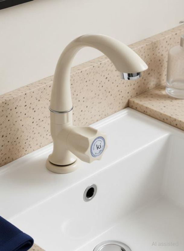 KRISHNA krishna121 Pvc Swan Neck Tap (With Foam Flow) For Kitchen/Bathroom Wash Basins Pillar Tap Basin Mixer Faucet(Deck Mount Installation Type)