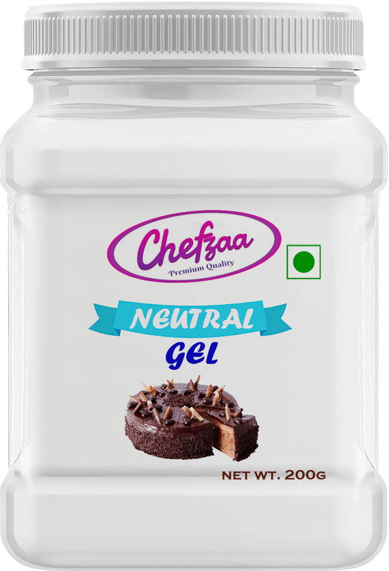 Chefzaa Edible Glazing Gel for Cake & Desserts Toppings Decoration- Neutral Piping(200 g, Neutral)