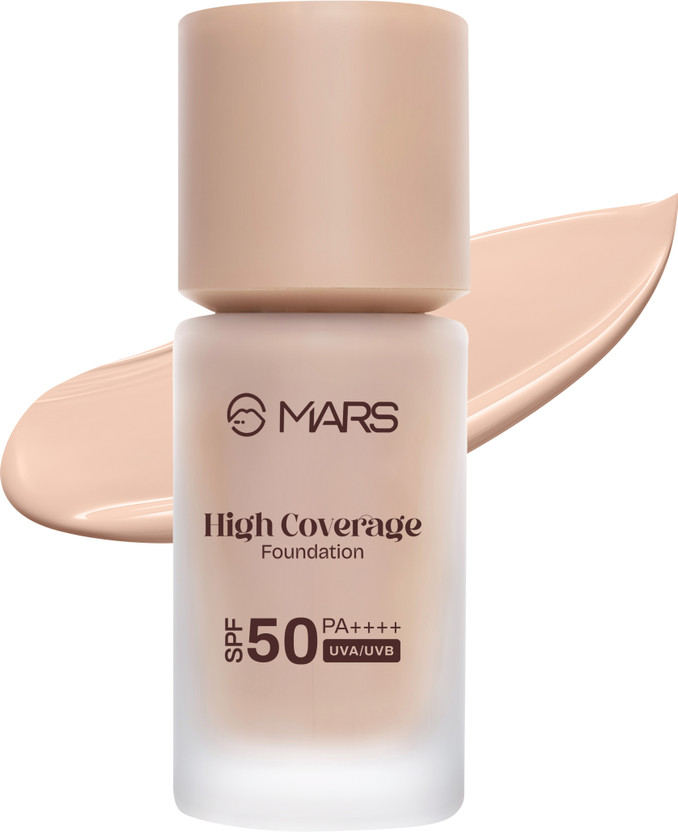 MARS SPF50 PA++++ High Coverage Foundation | Tested by IN-VIVO with 5 Star Foundation(SHADE-02, 40 ml)