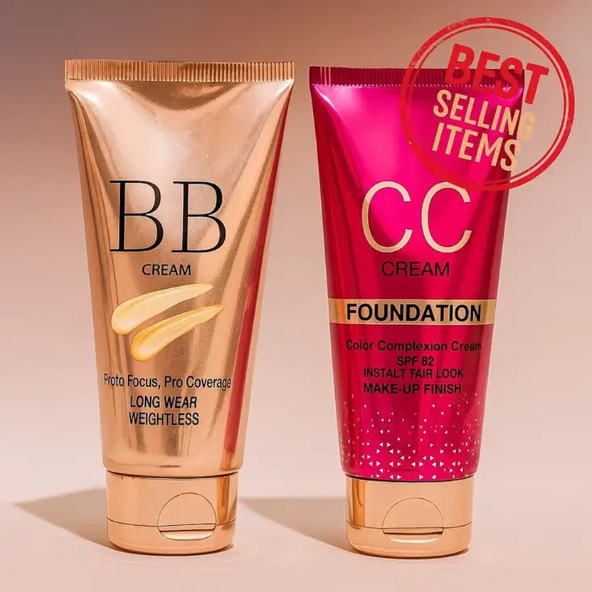 BEGGIE BB + CC Cream Combo Pack Foundationfor Girl and Women a16 Foundation(High Coverage|Long Wear|Weightless|Color Correcting Foundation, 50 ml)
