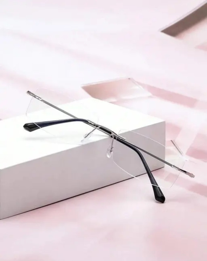 RGC Rimless (+1.50) Square Reading Glasses(50 mm)