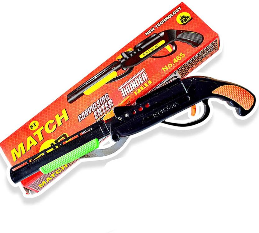 GIGGLEBYTES Diwali Match Gun No. 465 Classic Gun Toy Pollution Free Toy Gun Kids Pack of 1