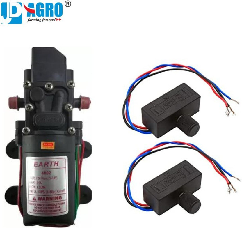 JD AGRO Heavy Duty 12v DC Electric Battery Operated Sprayer Pump Motor with regulator 16 L Hose-end Sprayer(Pack of 1)