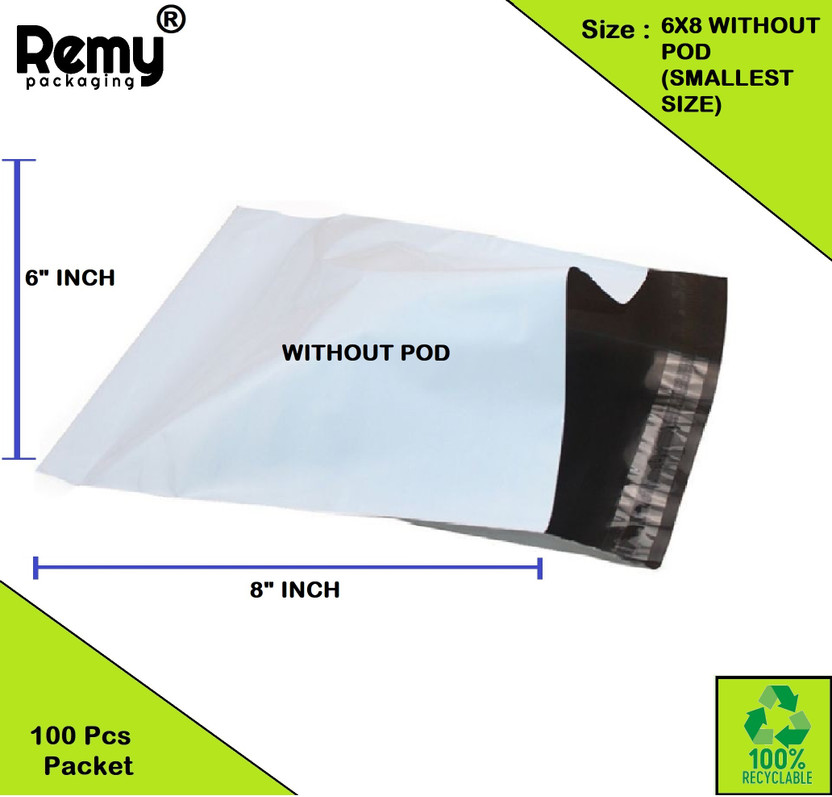 REMY PACKAGING 6X8 INCH Tamper Proof Courier Bags,Security Cover Security Bag(6 x 8 Pack of 100)