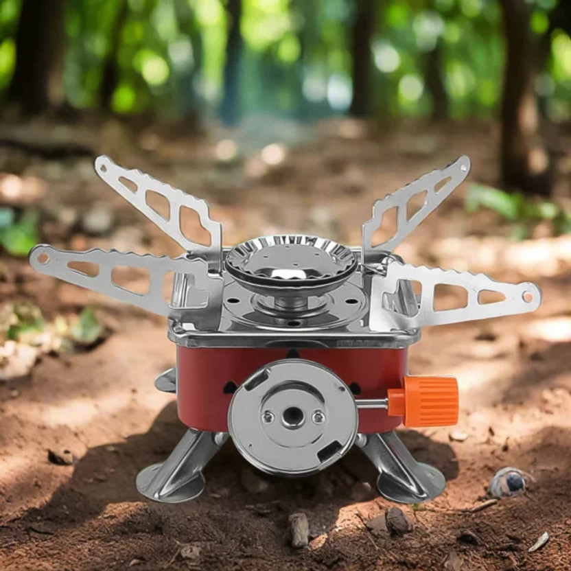 4uonly 4uonly Portable Windproof Gas Stove Camping Steel Stove Without Cylinder WDG13 Stainless Steel Manual Gas Stove(1 Burners) - Flipkart Deal