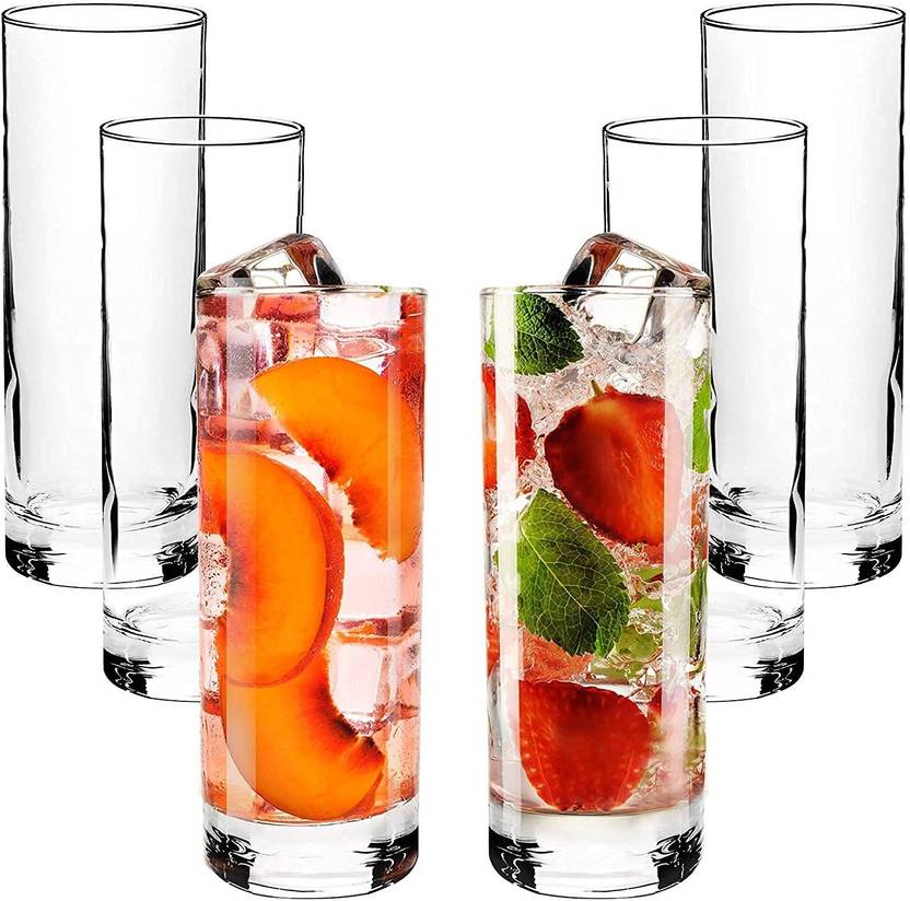 (Pack of 6) Italian Premium Water and Juice Glasses Set Transparent