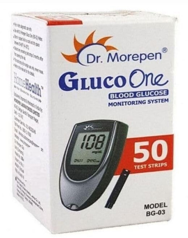 Dr. Morepen BG 03 Strips Test 50 Glucometer Strips