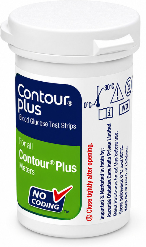 BB Healthy CONTOR PLUSS GLUCOSE TEST 50 Glucometer Strips
