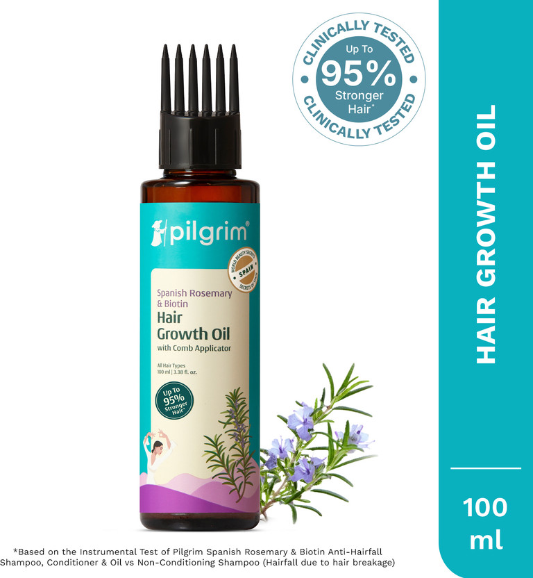 Pilgrim Spanish Rosemary & Biotin Hair Oil For Strengthening & Hair Growth Hair Oil(100 ml)
