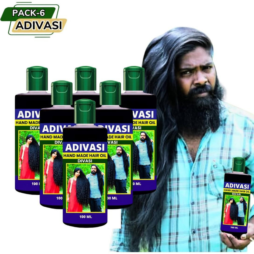 Adivasi Jadibuti Natural Pack 6  Hair Oil(600 ml)