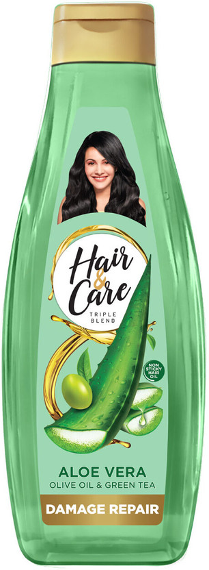 HAIR & CARE Damage Repair Non-Sticky with Aloe Vera, Olive Oil & Green Tea Hair Oil(500 ml)