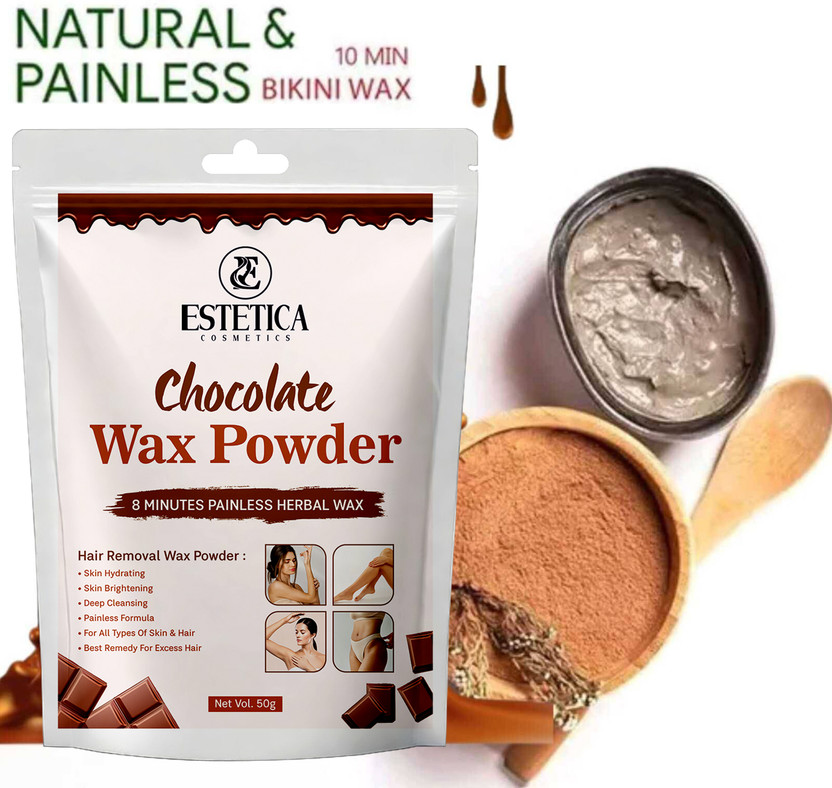 Estetica Cosmetics Chocolate Wax Powder Advanced Herbal Hair Removal Blend Powder(50 g)