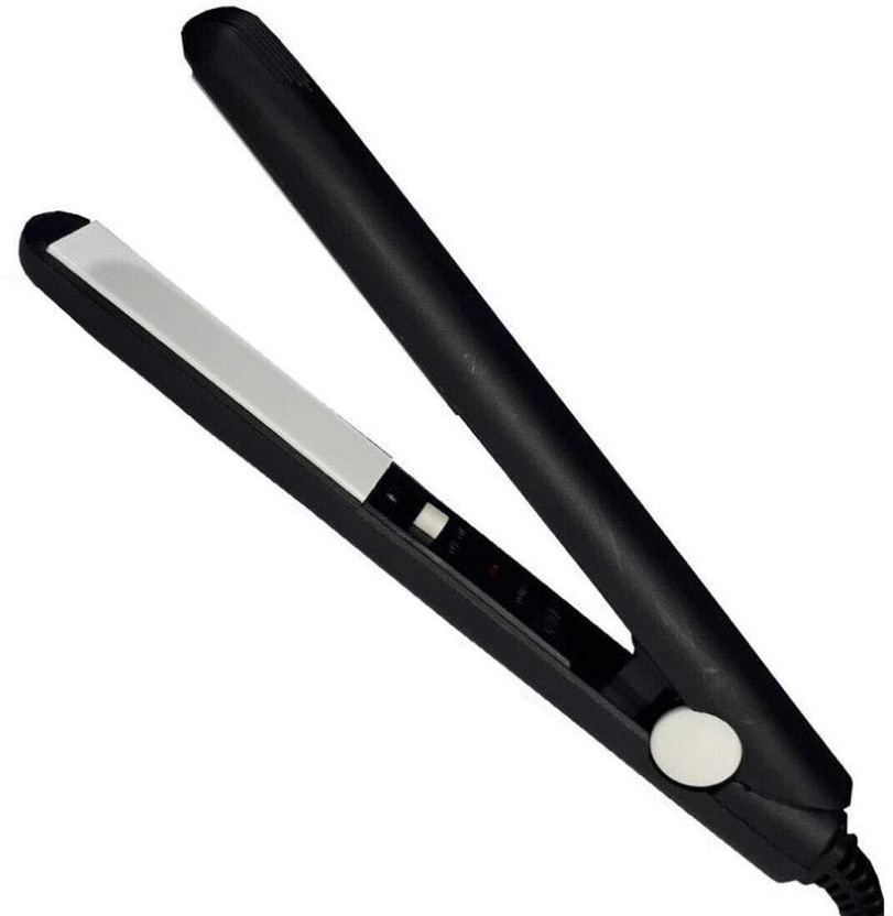 CROMIFY Hair Straightener Mini Hair Straightener, Portable Mini Ceramic Plate Electronic Hair Straightener, ON/OFF button, with Plastic Storage Box (MULTICOLOR, 45w) Hair Straightener(Black)