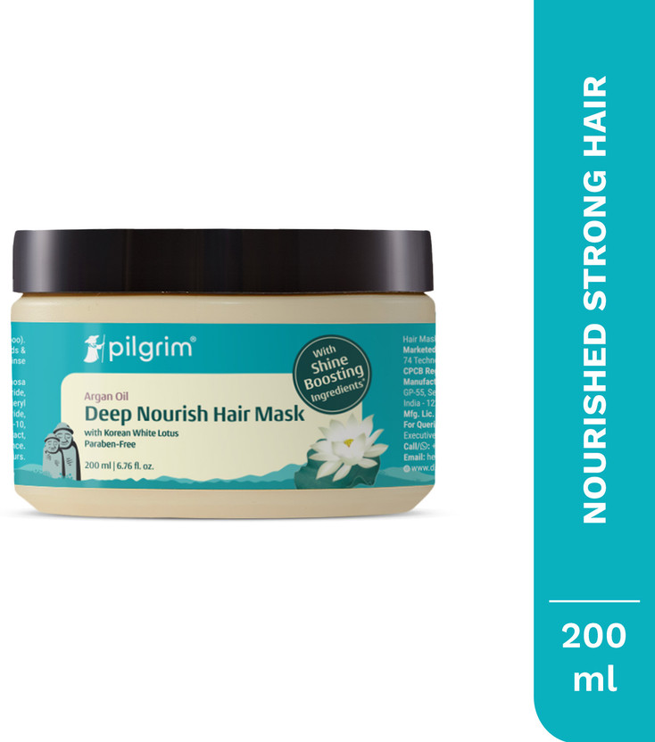 Pilgrim Argan Oil Hair Mask | With White Lotus(200 ml)