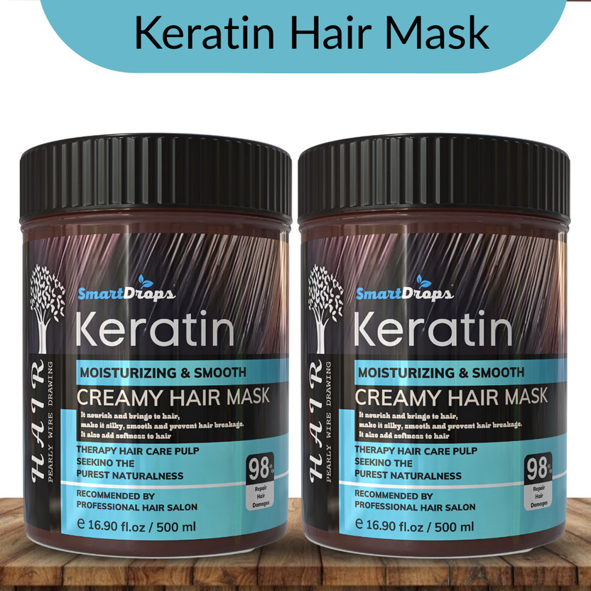 smartdrops smartdrops Creamy Keratin Hair Mask for Hair Smoothness Hydration & Shine Look Hair Spa(1000 ml) - Flipkart Deal