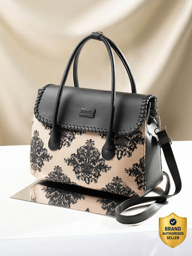 ZOUK ZOUK Women Beige, Black Satchel - Flipkart Deal