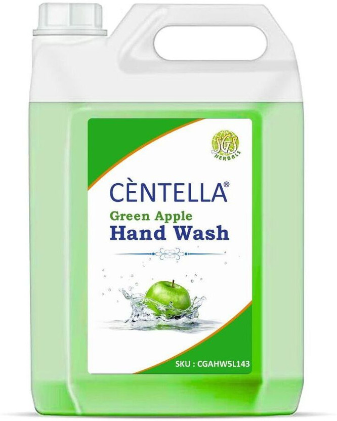 CENTELLA Liquid handwash|99.9%Germ Protection|Paraben Free|Green Apple handwash|Hand soap Hand Wash Can(5 L)