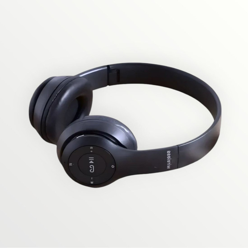 TWS Superior Voice Pickup Headphones with Excellent Sound & Battery_5Q Bluetooth & Wired(Black, On the Ear)