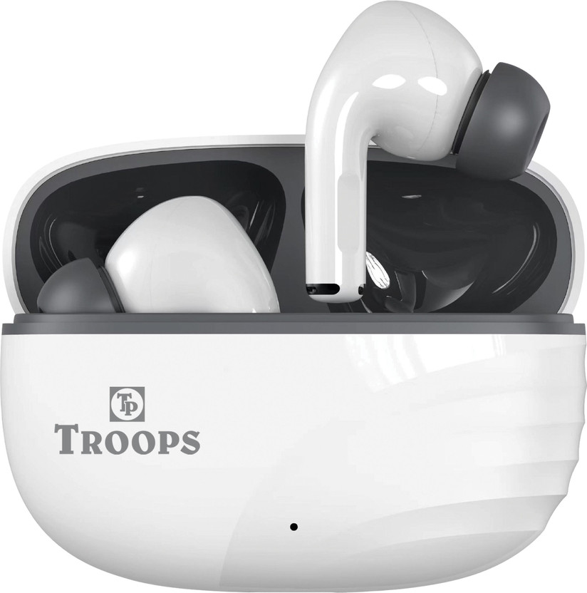 TP TROOPS Wireless Earbuds with Touch Controls, a built-in microphone for calls Bluetooth(Grey, True Wireless)