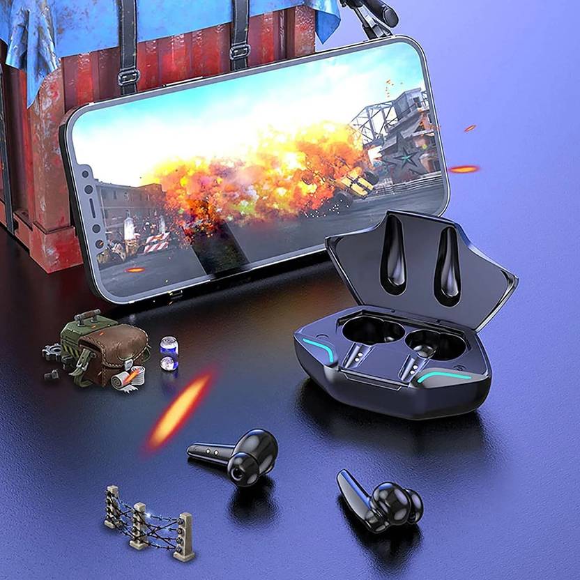 KS08 Gaming TWS Bluetooth Earbuds with Low latency, IPX 7, RGB Lighting