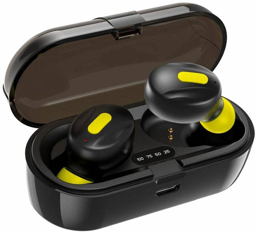 Naysaa NCool Yellow Mini Earbuds with Charging Case IPX5