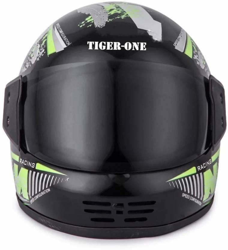 TIGER ONE Full Face Helmet Scooty & Bike Riding Helmets With Plain