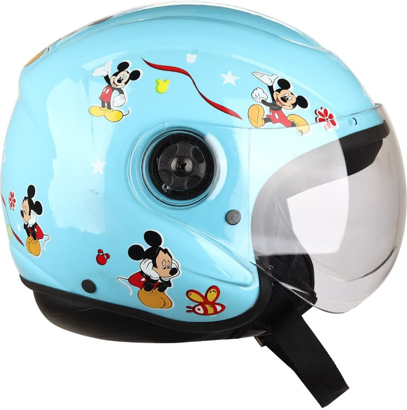 IRONVAULT ISI Certified for Kids (5-16),Unbreakable Visor Unisex Motorbike Helmet(Cyan)