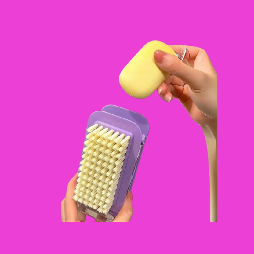 VAMDHAN ENTERPRISE Reusable Soap Case with Dishwash Cleaning Brush Tool Cleaning Cloth