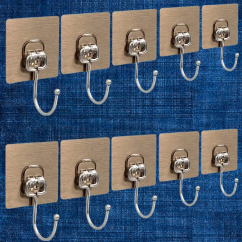 SPIVORA Waterproof Hooks for Hanging Loofahs and Sponges 10 Pack Hook 10(Pack of 10)