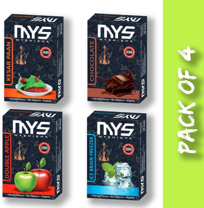 MYSHISHA Premium Quality Herbal Double Apple, Brain Freezer, Chocolate