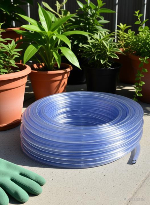 MAQ 1/2 Inch Transparent PVC Gardening Hose, Flexible Hose Clear Water Pipe Gardening PVC transparent hose Hose Pipe(30 m)