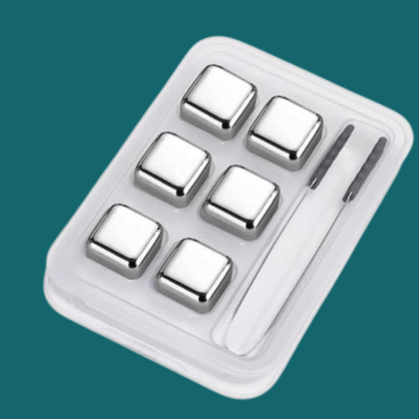 LILABA LILABA Reusable Drink Cooling Metal Ice Cube Party Bar Set Silver Steel Ice Cube Tray(Pack of1) - Flipkart Deal